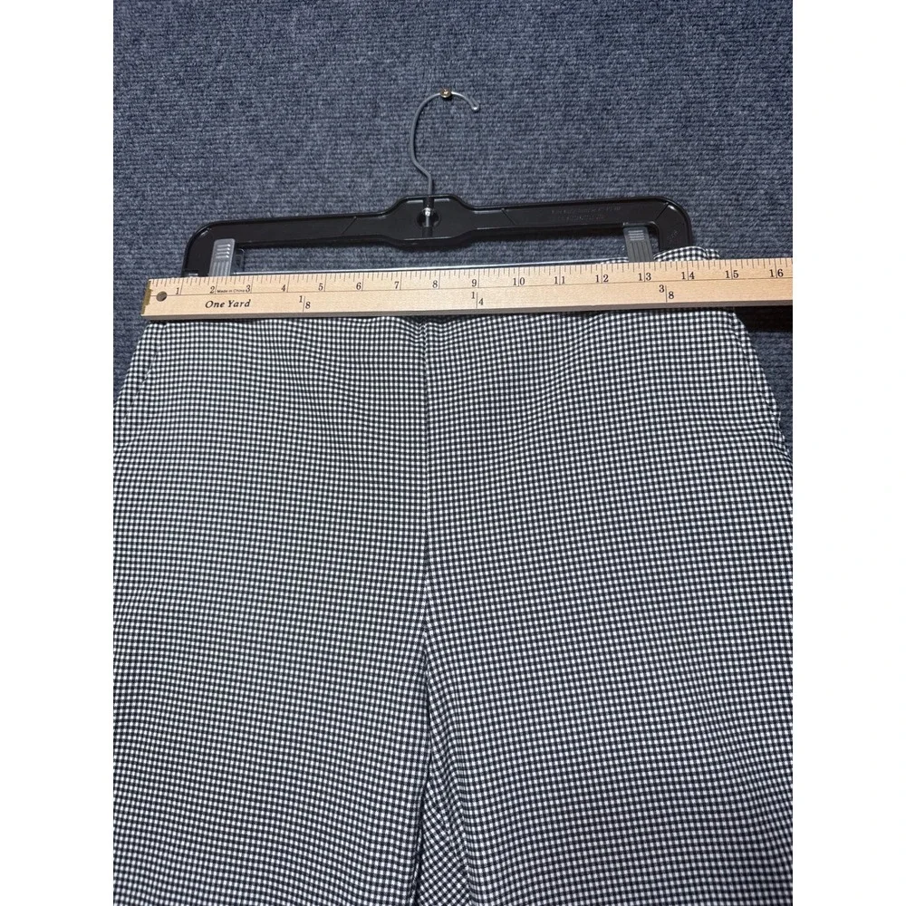 Rachel Zoe Dress Pants Womens 8 Black White Excellent Gingham Checked Stretch